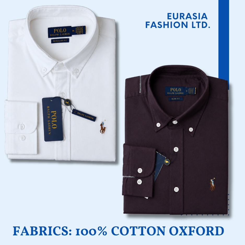 2 Pes Combo - Regular Fit Garment-Dyed Oxford Shirt-White / Maroon