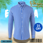 Mens Striped Shirt Business Casual Long Sleeve Shirt Korean Style Slim Mens Shirt