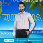 100% Export Quality Men's Striped Business Formal Long Sleeve Shirt (EEU) Style Slim Mens Shirt.