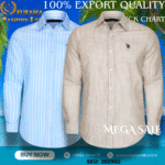 100% Export Quality Men's Striped Business Formal Long Sleeve Shirt (EEU) Style Slim Mens Shirt. (2 PCS)