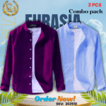100% Cotton Oxford Long Sleeve Casual Shirt For Men’s (Only Shirt), Combo Pack 2 PCS