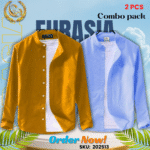 100% Cotton Oxford Long Sleeve Casual Shirt For Men’s (Only Shirt), Combo Pack 2 PCS