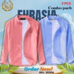 100% Cotton Oxford Long Sleeve Casual Shirt For Men’s (Only Shirt), Combo Pack 2 PCS