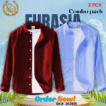 100% Cotton Oxford Long Sleeve Casual Shirt For Men’s (Only Shirt), Combo Pack 2 PCS