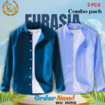 100% Cotton Oxford Long Sleeve Casual Shirt For Men’s (Only Shirt), Combo Pack 2 PCS