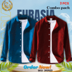 100% Cotton Oxford Long Sleeve Casual Shirt For Men’s (Only Shirt), Combo Pack 2 PCS