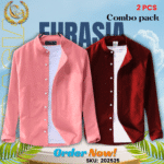 100% Cotton Oxford Long Sleeve Casual Shirt For Men’s (Only Shirt), Combo Pack 2 PCS