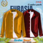 100% Cotton Oxford Long Sleeve Casual Shirt For Men’s (Only Shirt), Combo Pack 2 PCS