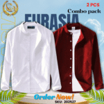 100% Cotton Oxford Long Sleeve Casual Shirt For Men’s (Only Shirt), Combo Pack 2 PCS
