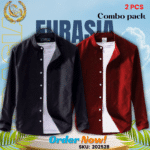 100% Cotton Oxford Long Sleeve Casual Shirt For Men’s (Only Shirt), Combo Pack 2 PCS
