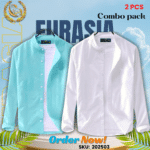 100% Cotton Oxford Long Sleeve Casual Shirt For Men’s (Only Shirt), Combo Pack 2 PCS