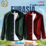 100% Cotton Oxford Long Sleeve Casual Shirt For Men’s (Only Shirt), Combo Pack 2 PCS
