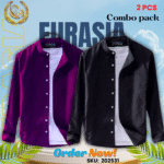 100% Cotton Oxford Long Sleeve Casual Shirt For Men’s (Only Shirt), Combo Pack 2 PCS