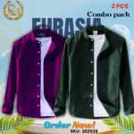 100% Cotton Oxford Long Sleeve Casual Shirt For Men’s (Only Shirt), Combo Pack 2 PCS