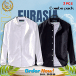 100% Cotton Oxford Long Sleeve Casual Shirt For Men’s (Only Shirt), Combo Pack 2 PCS