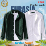 100% Cotton Oxford Long Sleeve Casual Shirt For Men’s (Only Shirt), Combo Pack 2 PCS