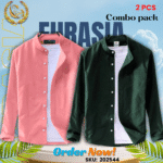 100% Cotton Oxford Long Sleeve Casual Shirt For Men’s (Only Shirt), Combo Pack 2 PCS