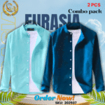 100% Cotton Oxford Long Sleeve Casual Shirt For Men’s (Only Shirt), Combo Pack 2 PCS
