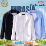 100% Cotton Oxford Long Sleeve Casual Shirt For Men’s (Only Shirt), Combo Pack 3 PCS