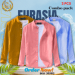 100% Cotton Oxford Long Sleeve Casual Shirt For Men’s (Only Shirt), Combo Pack 3 PCS