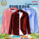 100% Cotton Oxford Long Sleeve Casual Shirt For Men’s (Only Shirt), Combo Pack 3 PCS