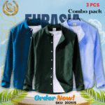 100% Cotton Oxford Long Sleeve Casual Shirt For Men’s (Only Shirt), Combo Pack 3 PCS