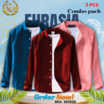 100% Cotton Oxford Long Sleeve Casual Shirt For Men’s (Only Shirt), Combo Pack 3 PCS