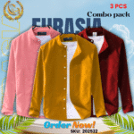 100% Cotton Oxford Long Sleeve Casual Shirt For Men’s (Only Shirt), Combo Pack 3 PCS