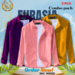 100% Cotton Oxford Long Sleeve Casual Shirt For Men’s (Only Shirt), Combo Pack 3 PCS