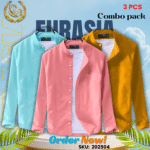 100% Cotton Oxford Long Sleeve Casual Shirt For Men’s (Only Shirt), Combo Pack 3 PCS