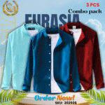 100% Cotton Oxford Long Sleeve Casual Shirt For Men’s (Only Shirt), Combo Pack 3 PCS