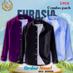 100% Cotton Oxford Long Sleeve Casual Shirt For Men’s (Only Shirt), Combo Pack 3 PCS