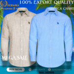 100% Export Quality Men's Striped Business Formal Long Sleeve Shirt (EEU) Style Slim Mens Shirt. (2 PCS)
