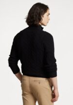 Polo Ralph Lauren Cable-Knit Cotton Quarter-Zip Sweater – Black - Image 2