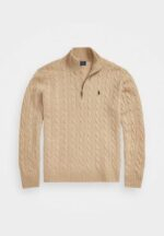 Polo Ralph Lauren Cable-Knit Cotton Quarter-Zip Sweater – Beige - Image 4