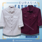 2 Pcs Combo Premium Quality Double Poket Shirt - Maroon & White