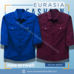 2 Pcs Combo Premium Quality Double Poket Shirt - Maroon & Teal.