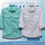 2 Pcs Combo Premium Quality Double Poket Shirt - Pest. & White