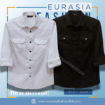 2 Pcs Combo Premium Quality Double Poket Shirt - Black & White
