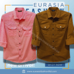 2 Pcs Combo Premium Quality Double Poket Shirt - Pink & Banson