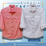 2 Pcs Combo Premium Quality Double Poket Shirt - Pink & White
