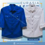 2 Pcs Combo Premium Quality Double Poket Shirt - White & Teal.