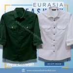 2 Pcs Combo Premium Quality Double Poket Shirt - White & Green