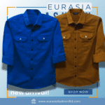 2 Pcs Combo Premium Quality Double Poket Shirt - Banson & Teal.