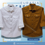 2 Pcs Combo Premium Quality Double Poket Shirt - Banson & Sky White