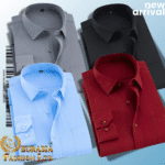 4 Pes Men’s Premium Formal Shirt -Ash, Black, Sky Blue & Maroon.