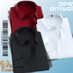Men’s Premium Formal Shirt -Black , White & Maroon.