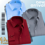 Men’s Premium Formal Shirt -Maroon, Sky Blue & Ash.