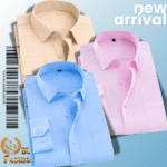 Men’s Premium Formal Shirt -Sky Blue, Biscuit & Pink.