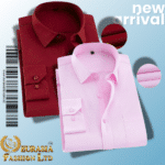 Men’s Premium Formal Shirt -Maroon & Pink.